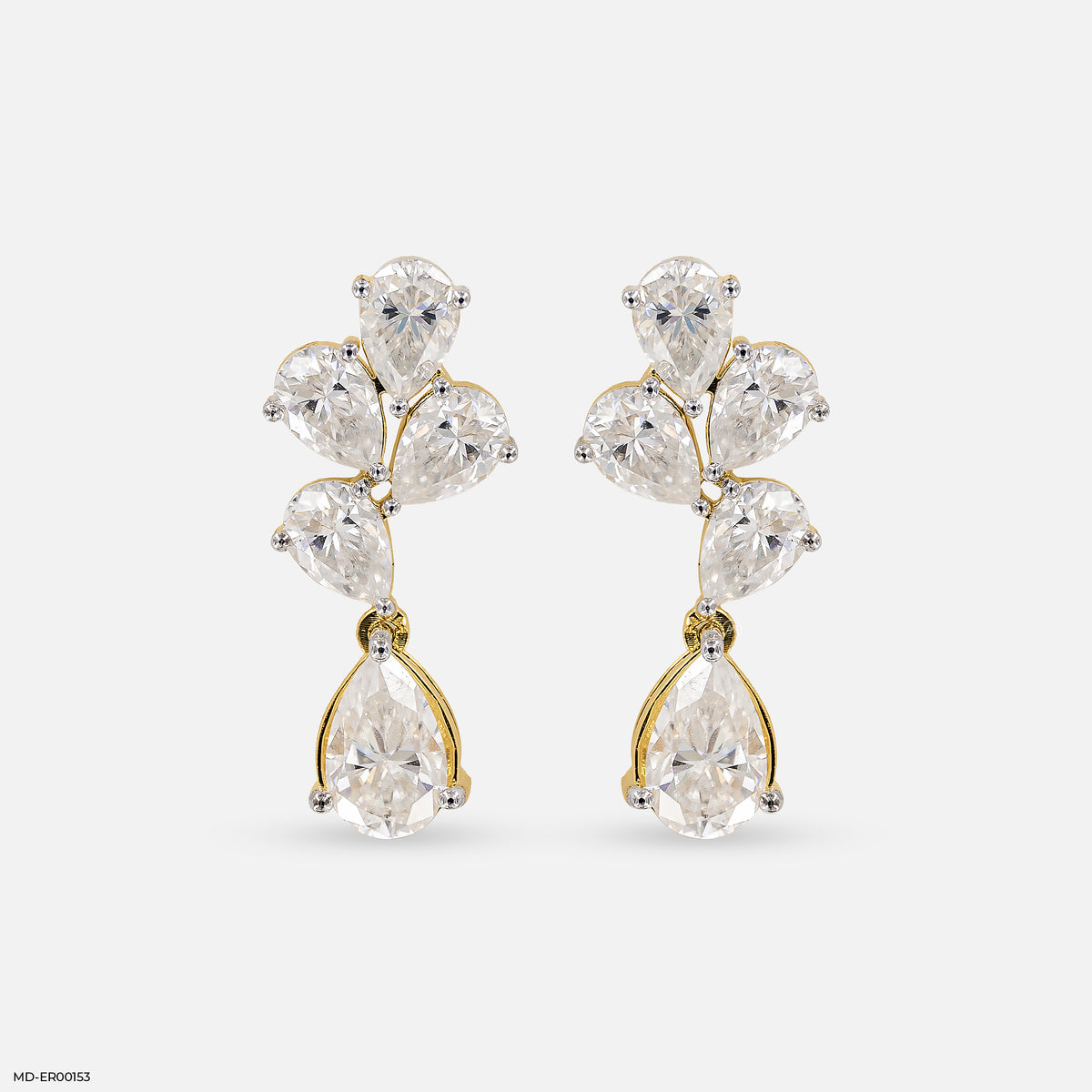 2 Carat Pear Drop Stella Earrings
