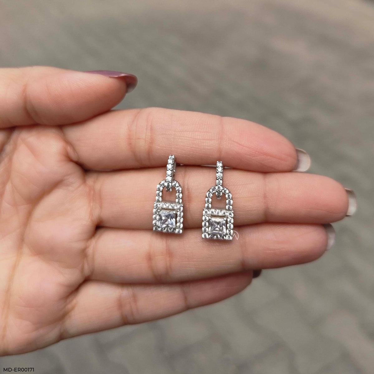 1.5 Carat Princess Cut Solitaire Halo Earrings