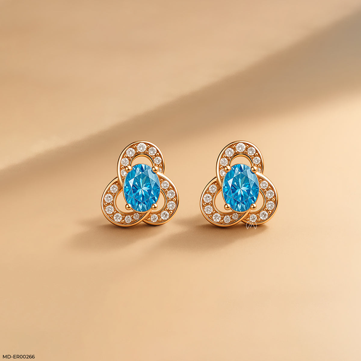 Azure Clover Studs