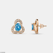 Azure Clover Studs