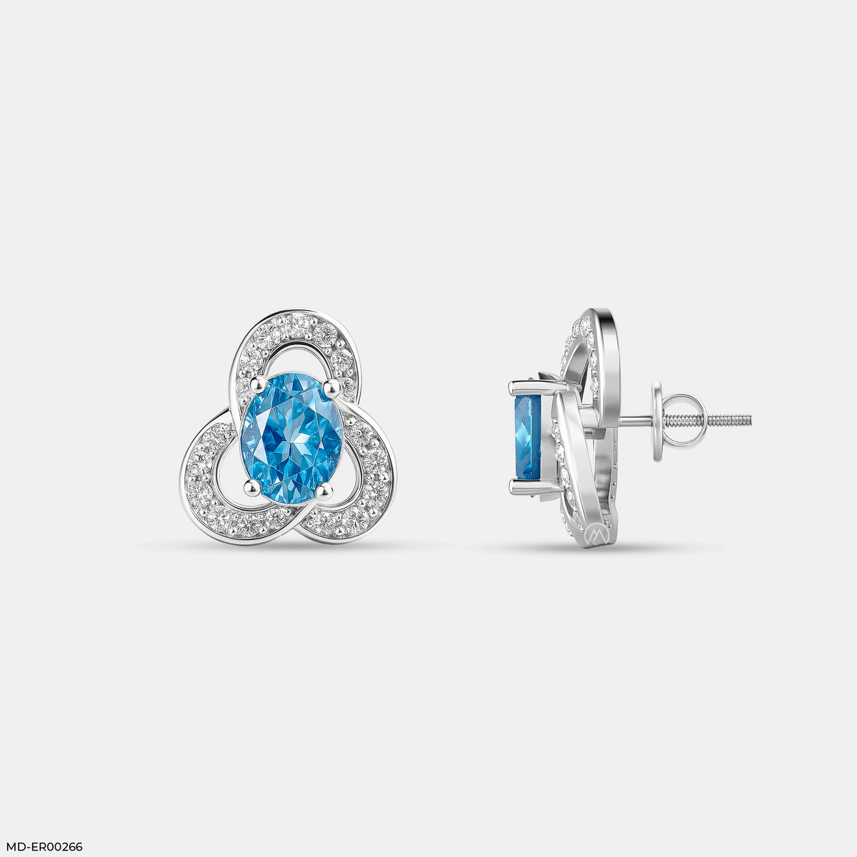 Azure Clover Studs