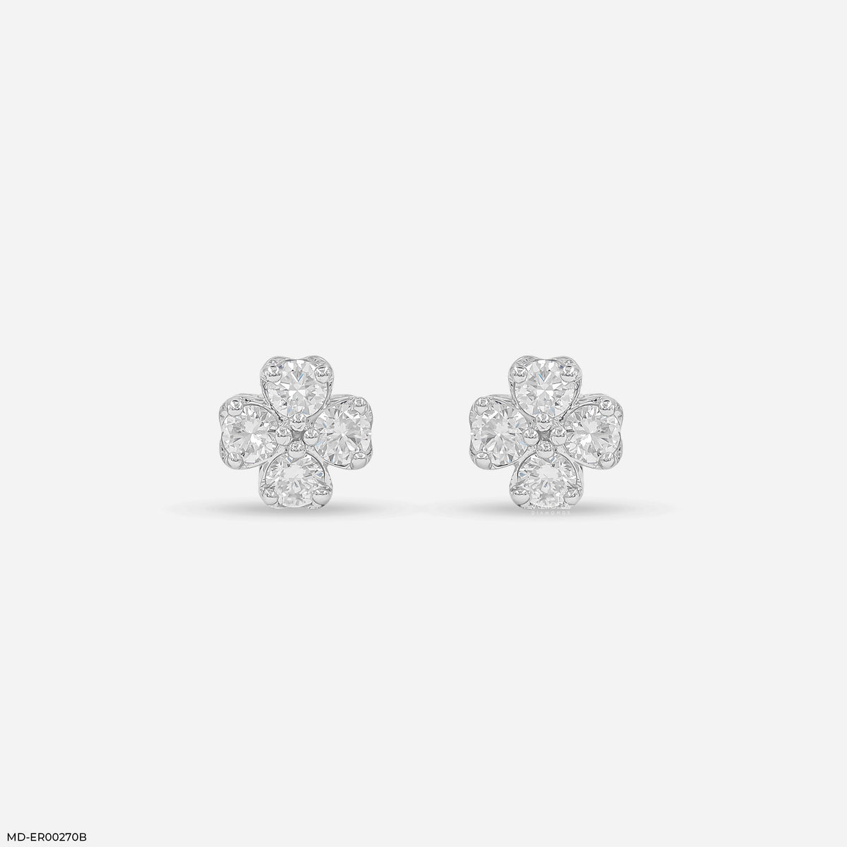0.5 Carat Lucky Clover Lab Diamond Earrings