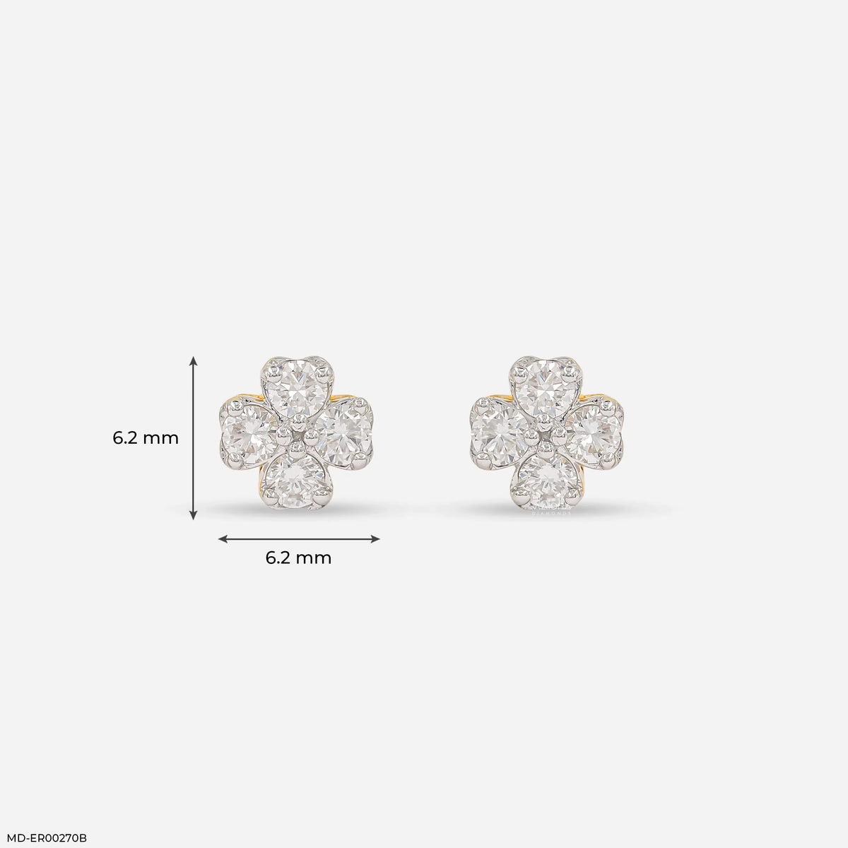 0.5 Carat Lucky Clover Lab Diamond Earrings
