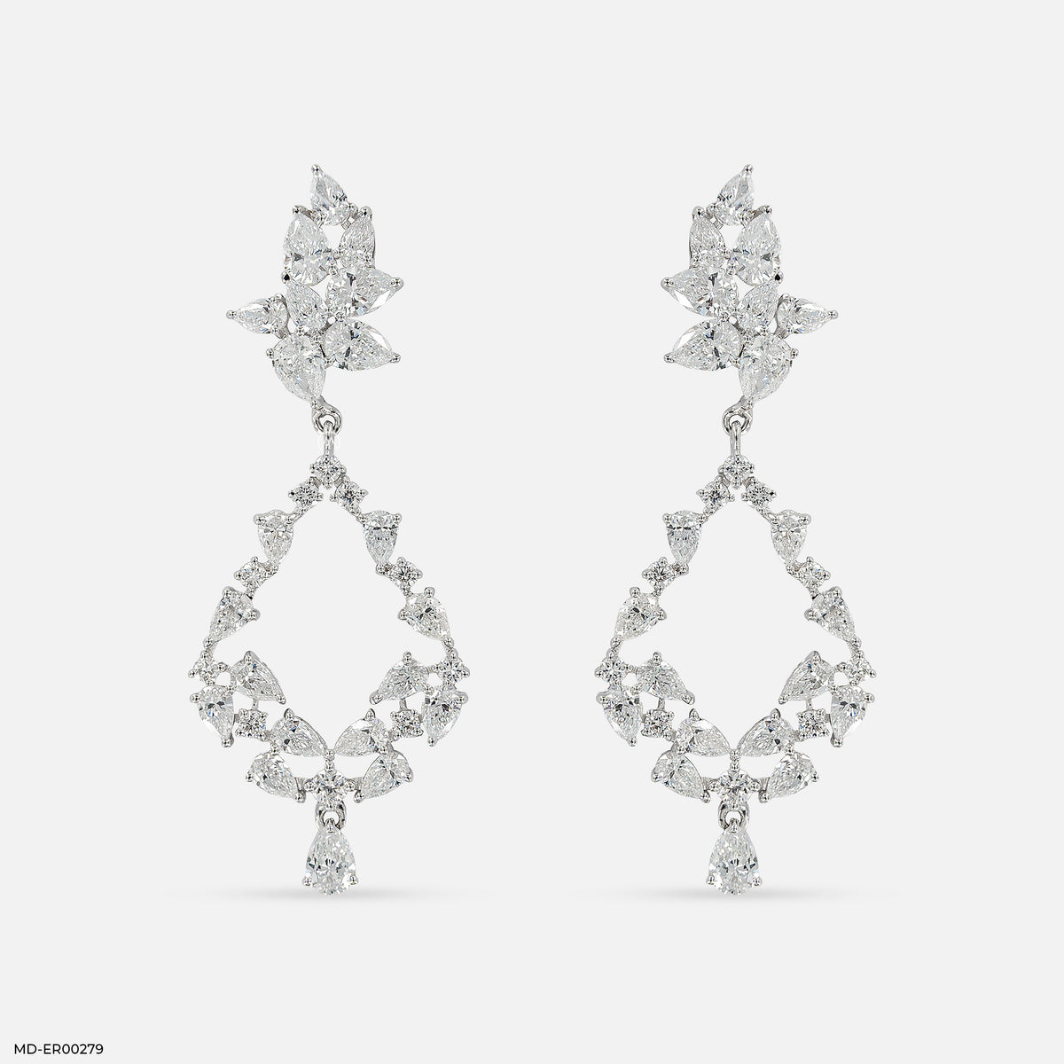 6.15 Carat Aurora Swing Lab Diamond Dangler Earrings