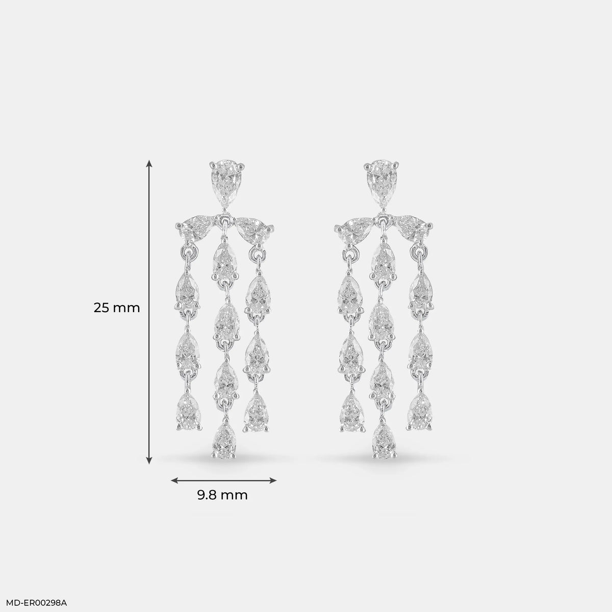 2.75 Carat Celestial Pear Dangle Lab Diamond Earrings