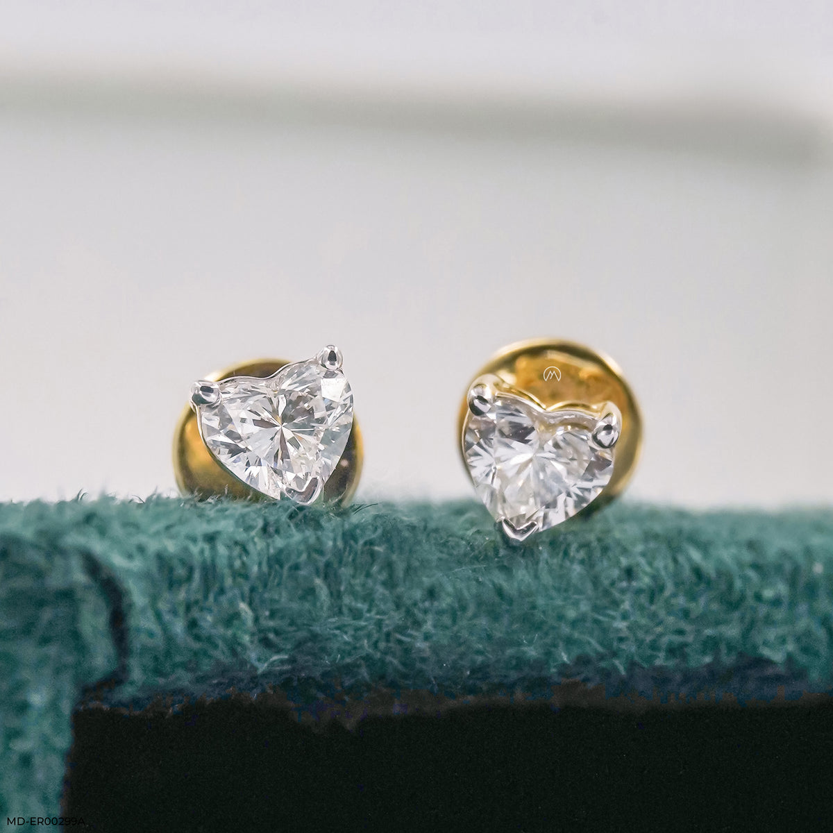 2 Carat Heart Solitaire Embrace Lab Diamond Earrings