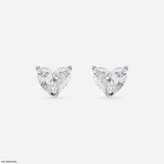 2 Carat Heart Solitaire Embrace Lab Diamond Earrings