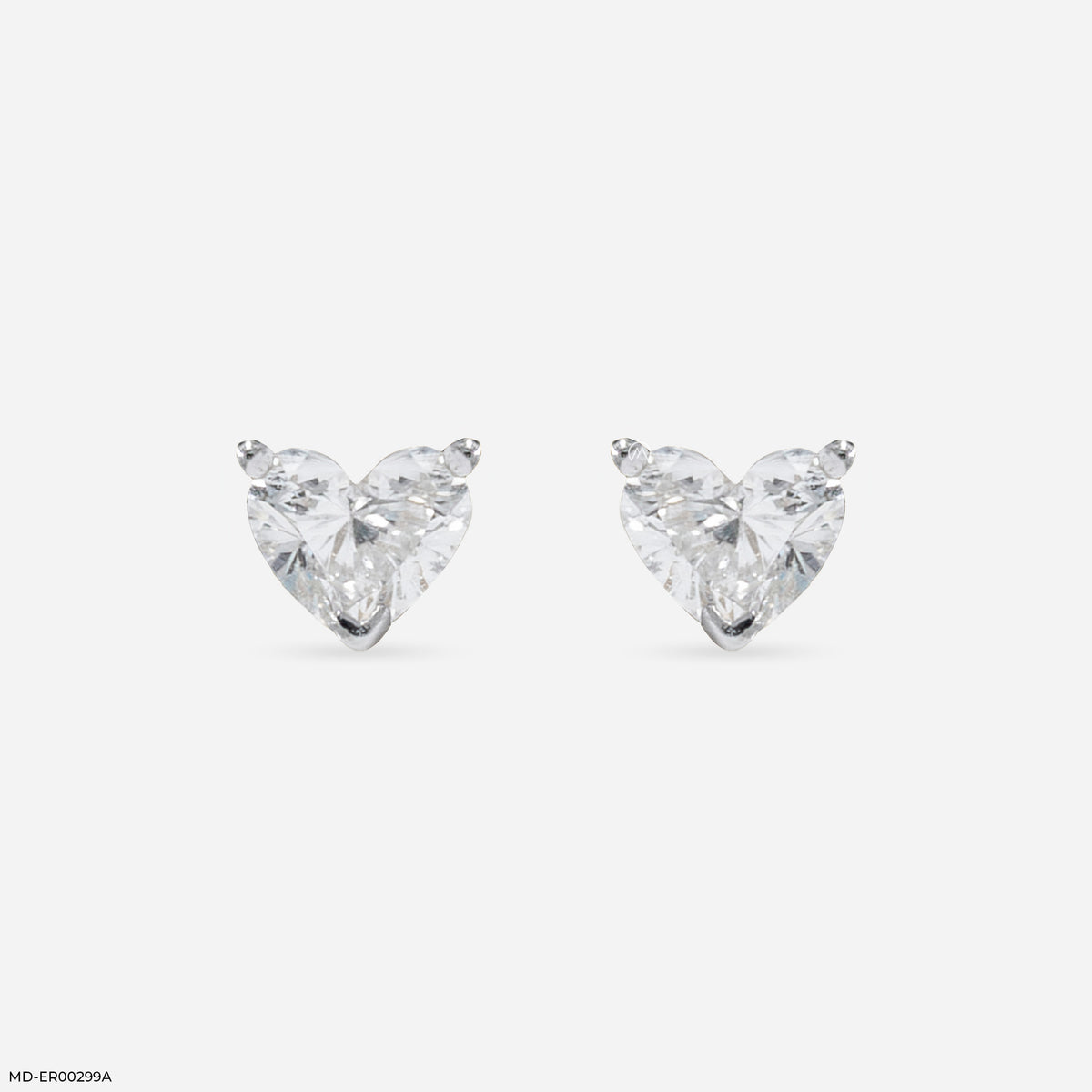 2 Carat Heart Solitaire Embrace Lab Diamond Earrings
