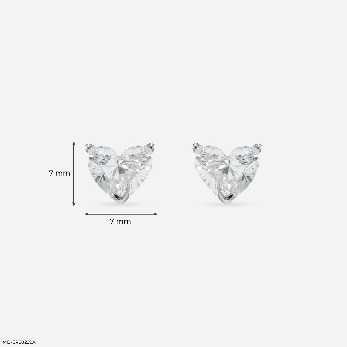 2 Carat Heart Solitaire Embrace Lab Diamond Earrings