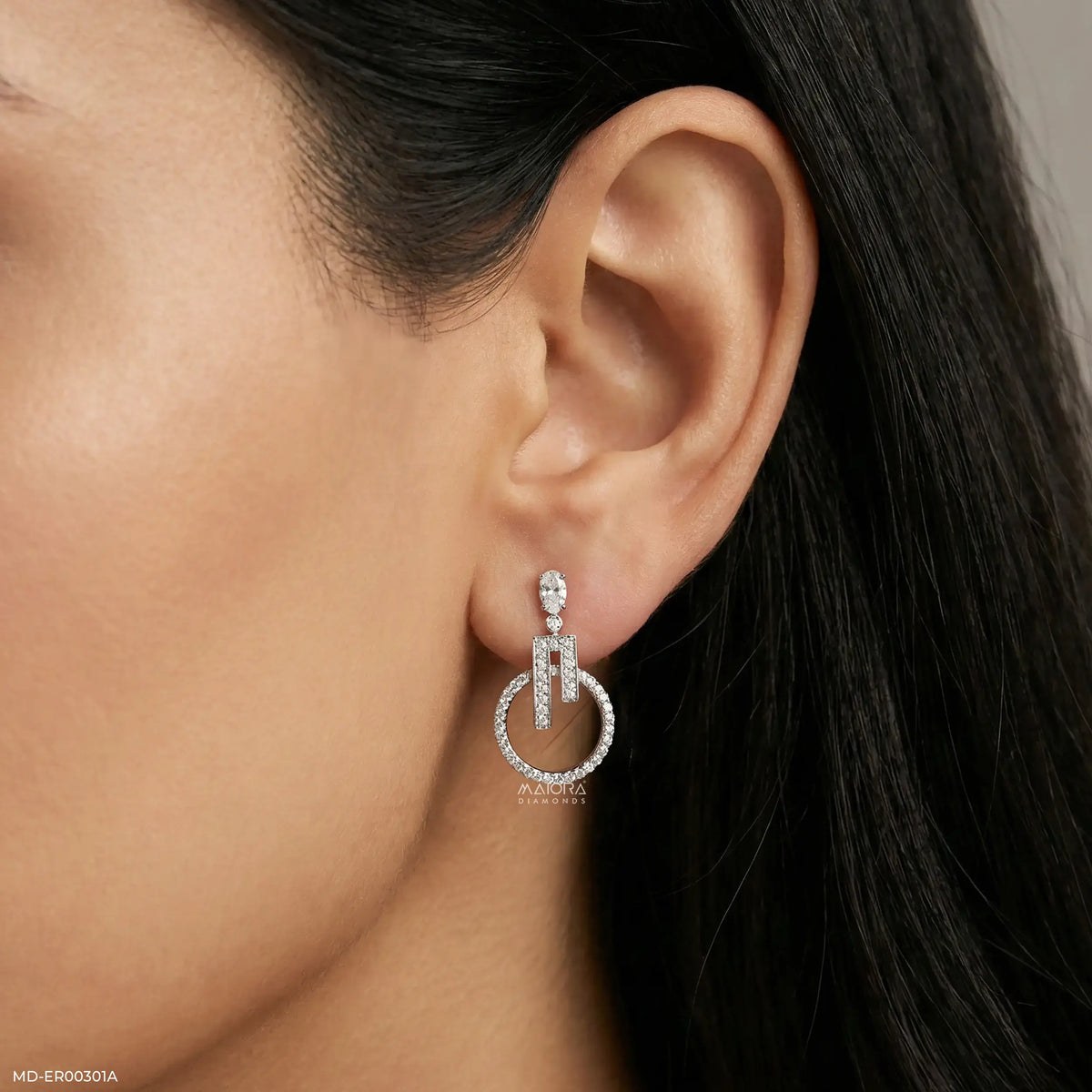 1.15 Carat Elegant Duality Lab Diamond Earrings