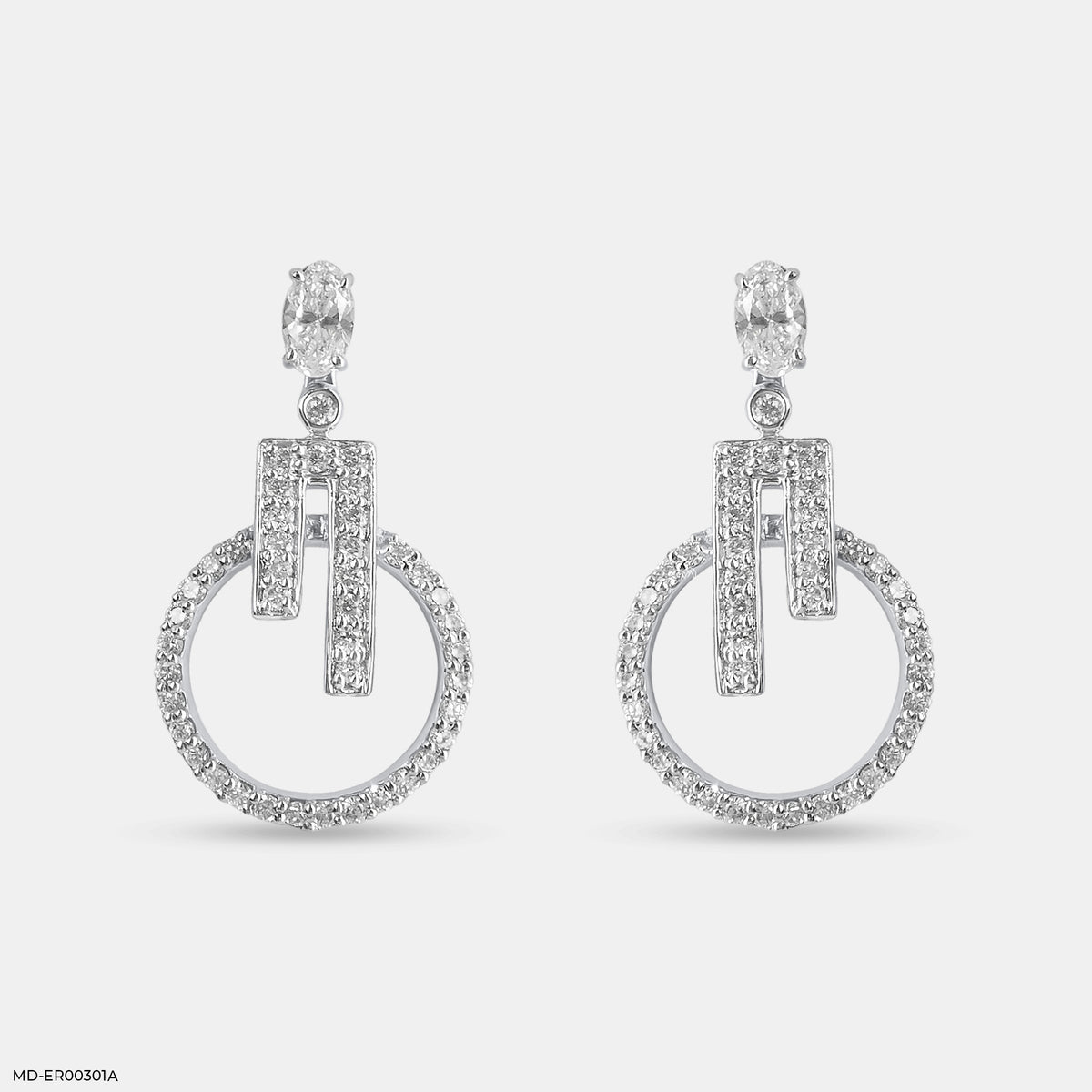 1.15 Carat Elegant Duality Lab Diamond Earrings
