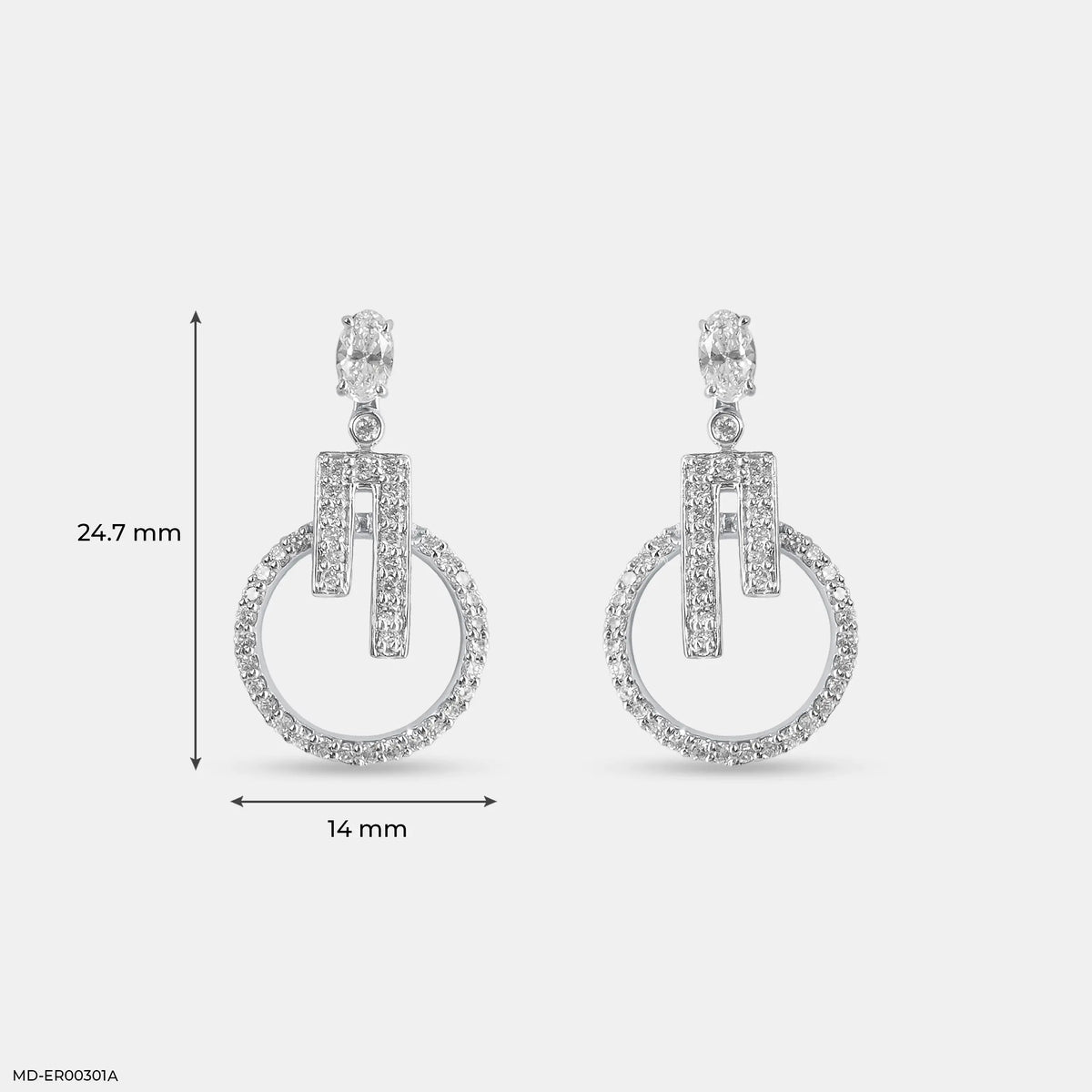 1.15 Carat Elegant Duality Lab Diamond Earrings