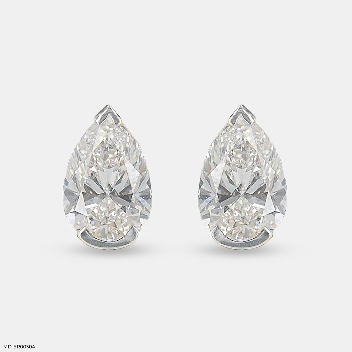 3 Carat Pear Solitaire Halo Detachable Earrings