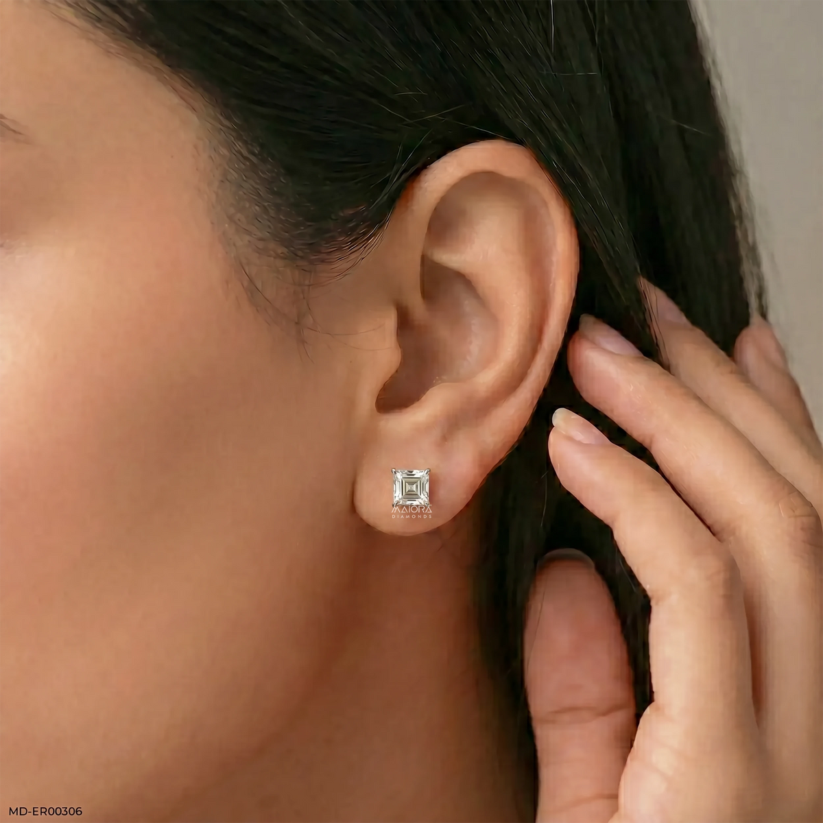 2 Carat Asscher Solitaire Detachable Earrings