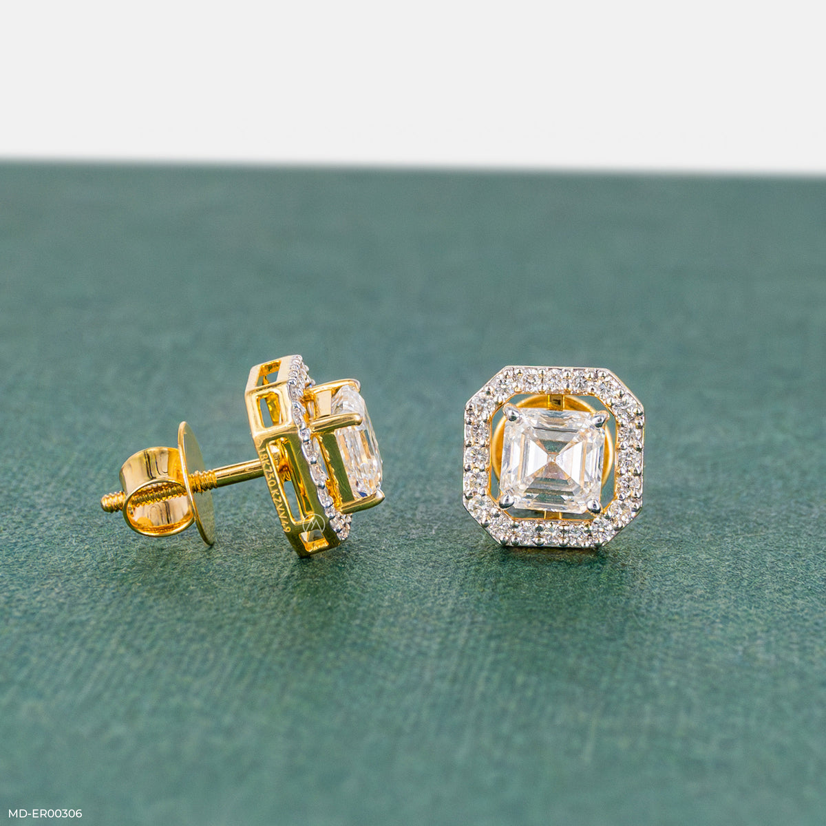 2 Carat Asscher Solitaire Detachable Earrings