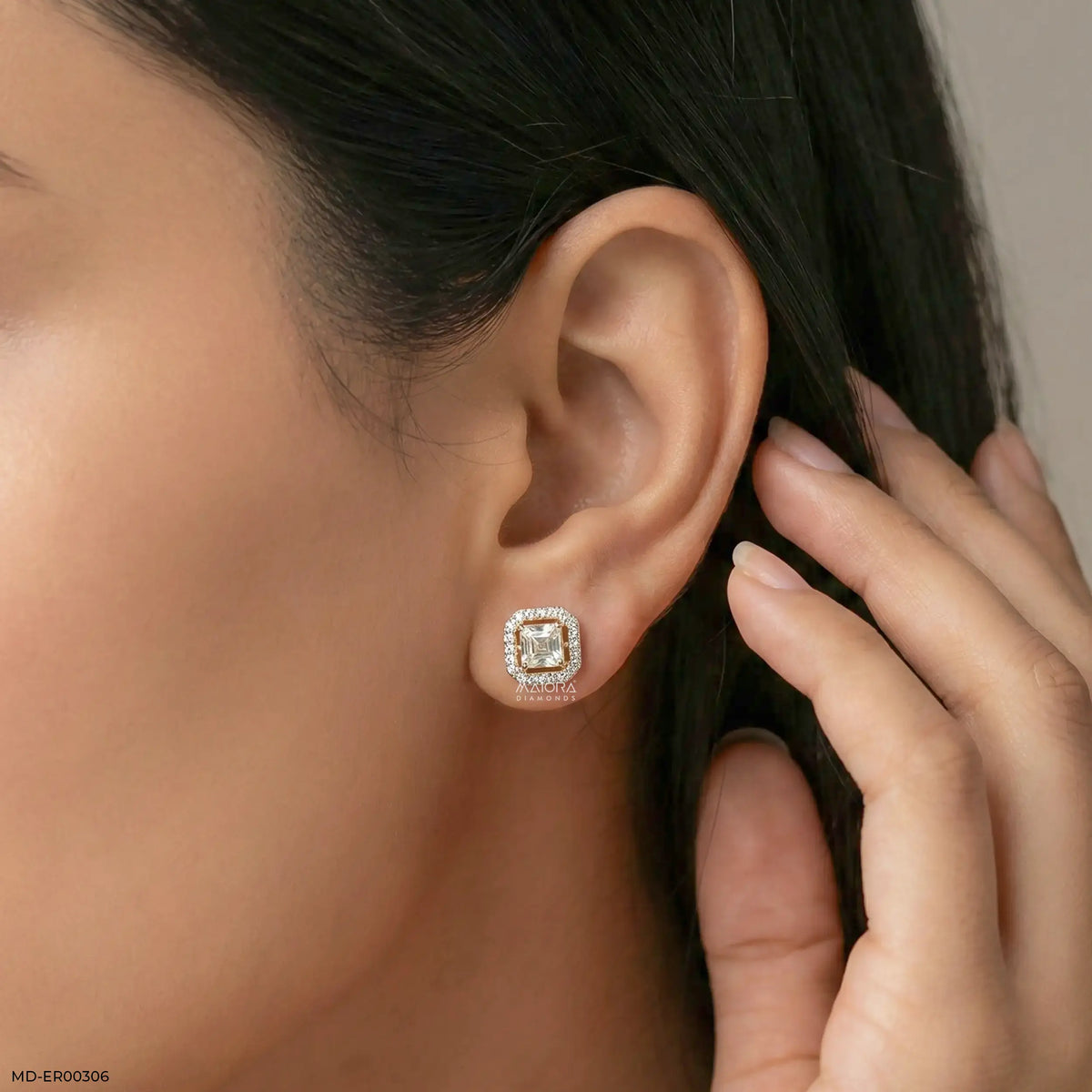 2 Carat Asscher Solitaire Detachable Earrings