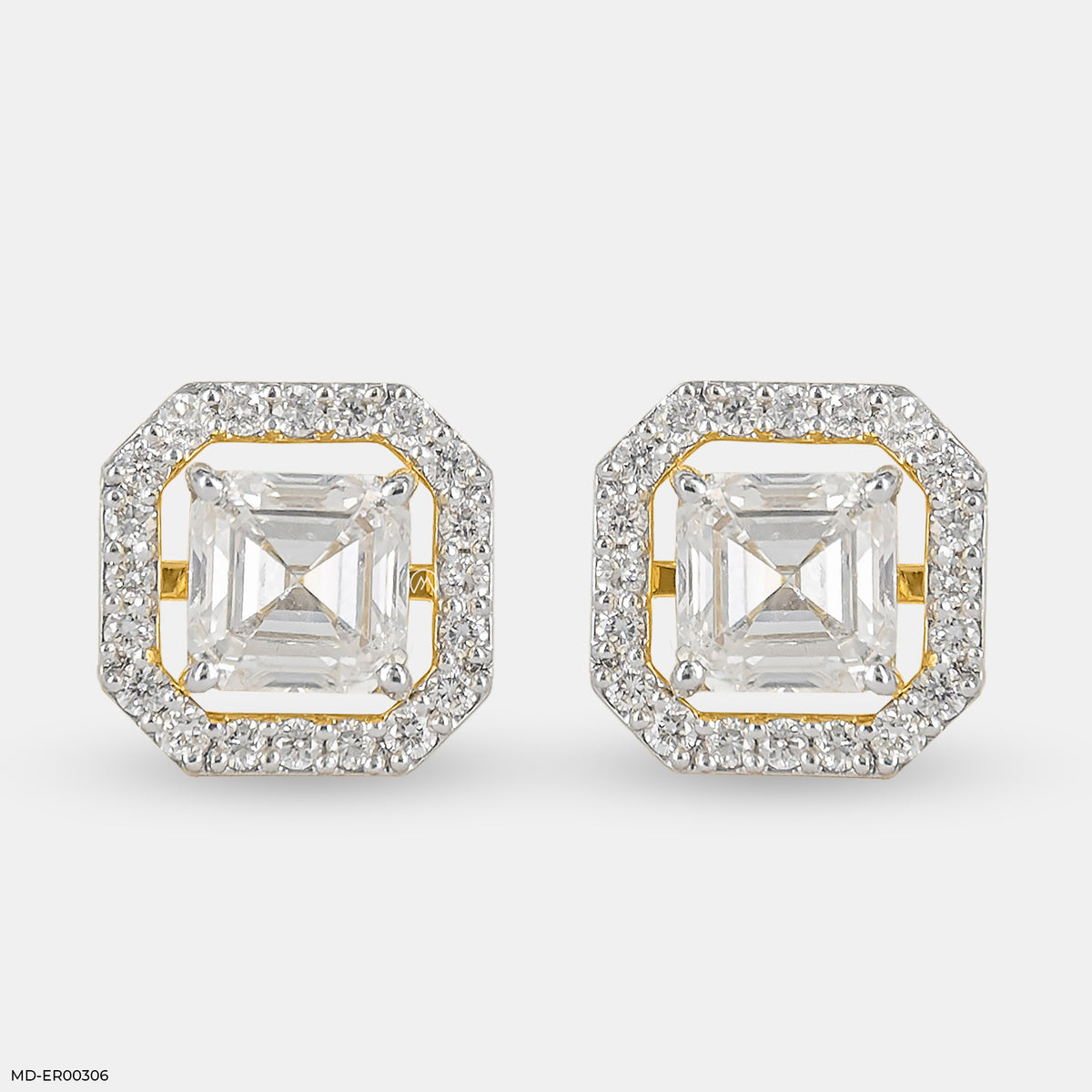 2 Carat Asscher Solitaire Detachable Earrings