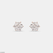 2 Carat Round Brilliant Lab Diamond Solitaire studs Earrings