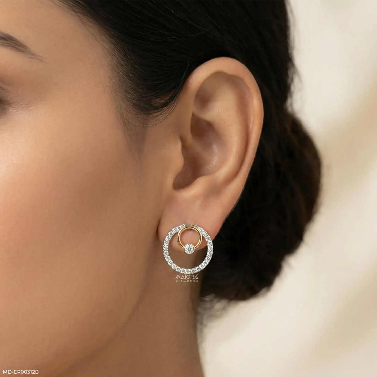 1.5 Carat Circle Of Grace Lab Diamond Earrings