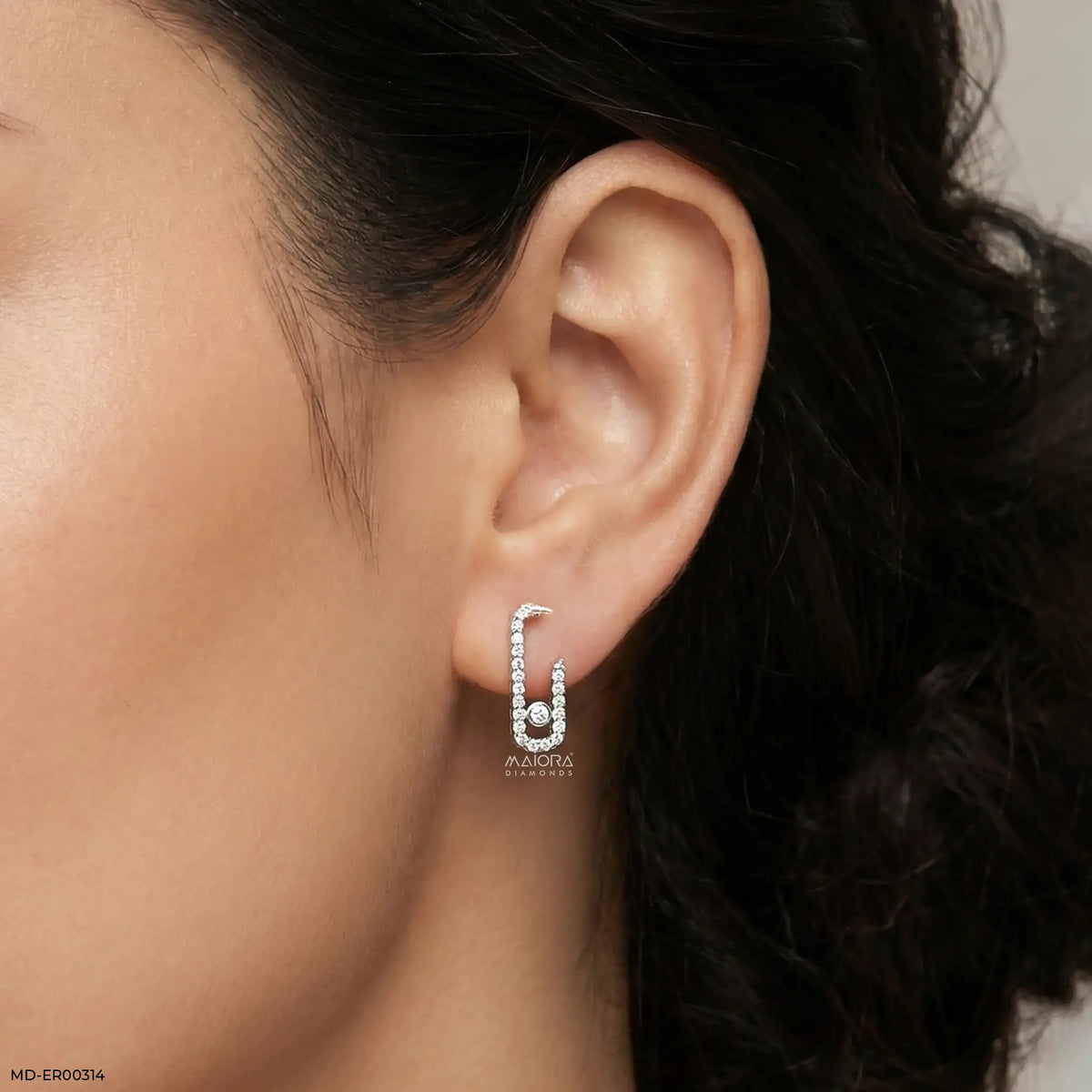 Diamond Pin Earrings