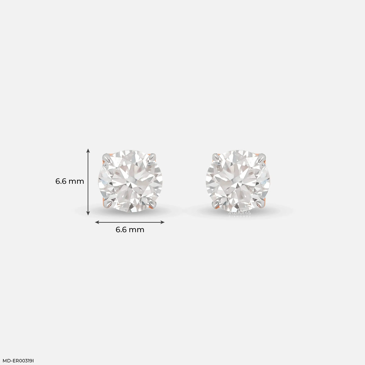2 Carat Classic Four-Claw Lab Diamond Solitaire Studs