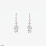 3 Carat Azure Cascade Drop Lab Diamond Earrings