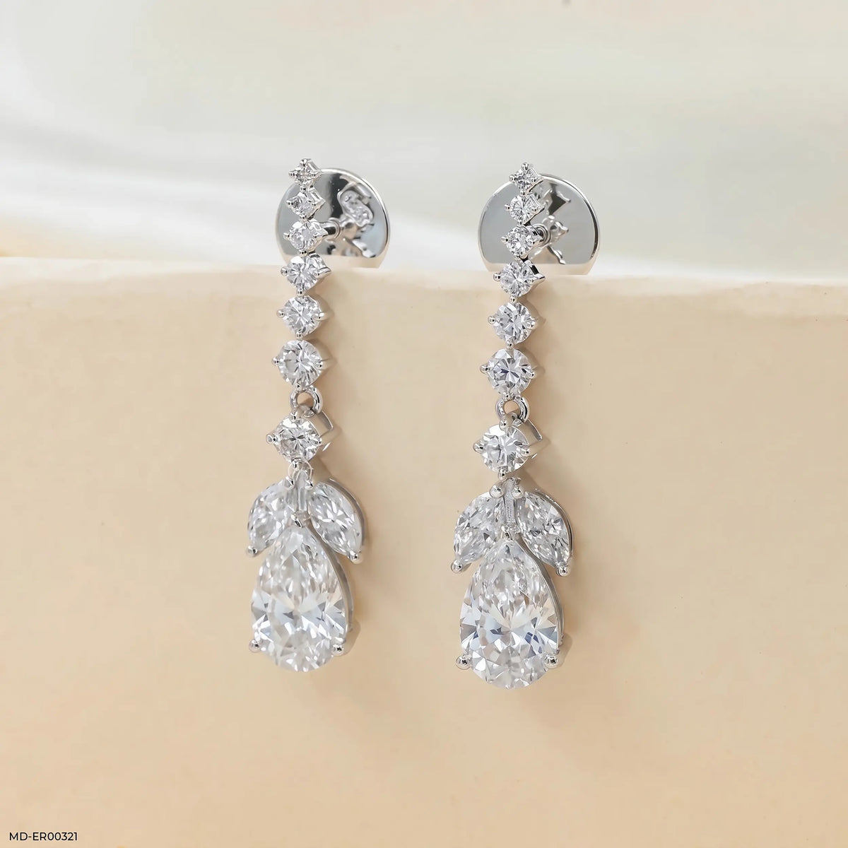 3 Carat Azure Cascade Drop Lab Diamond Earrings