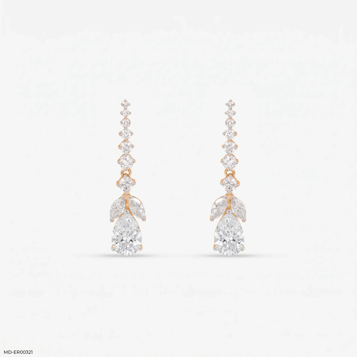 3 Carat Azure Cascade Drop Lab Diamond Earrings
