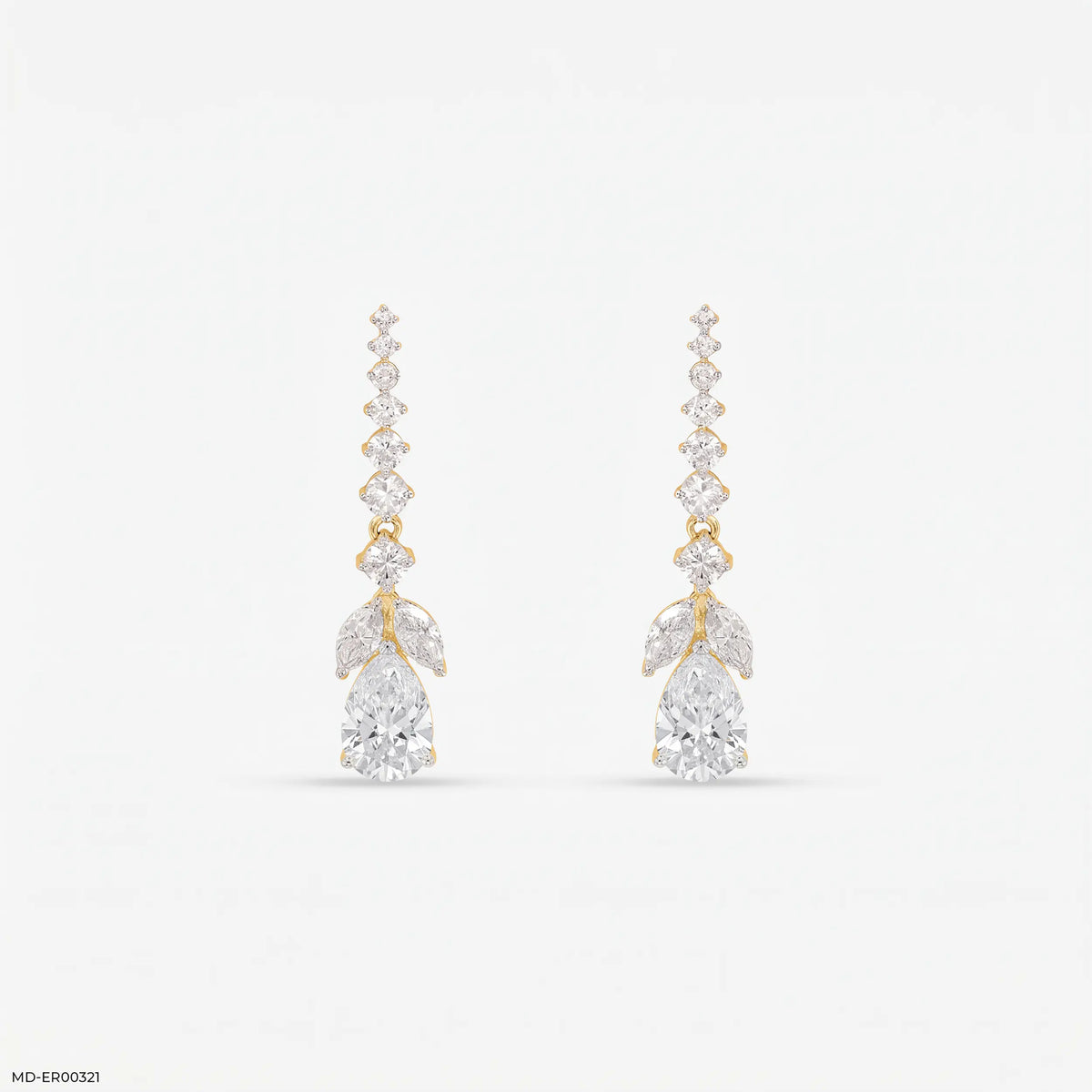 3 Carat Azure Cascade Drop Lab Diamond Earrings