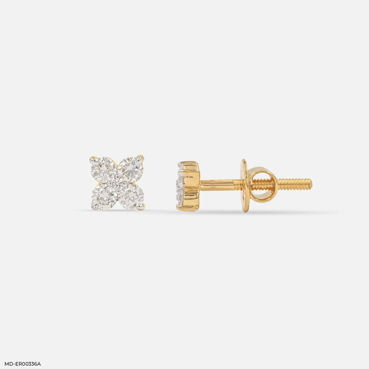 0.20 Carat Glowing Quad Stud Lab Diamond Earrings