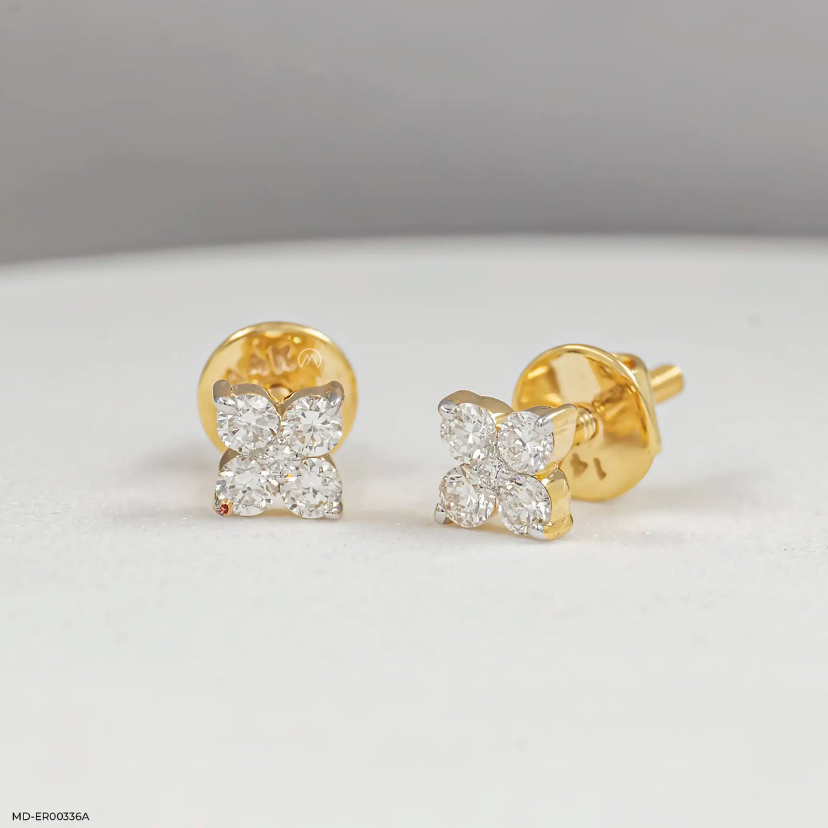0.20 Carat Glowing Quad Stud Lab Diamond Earrings