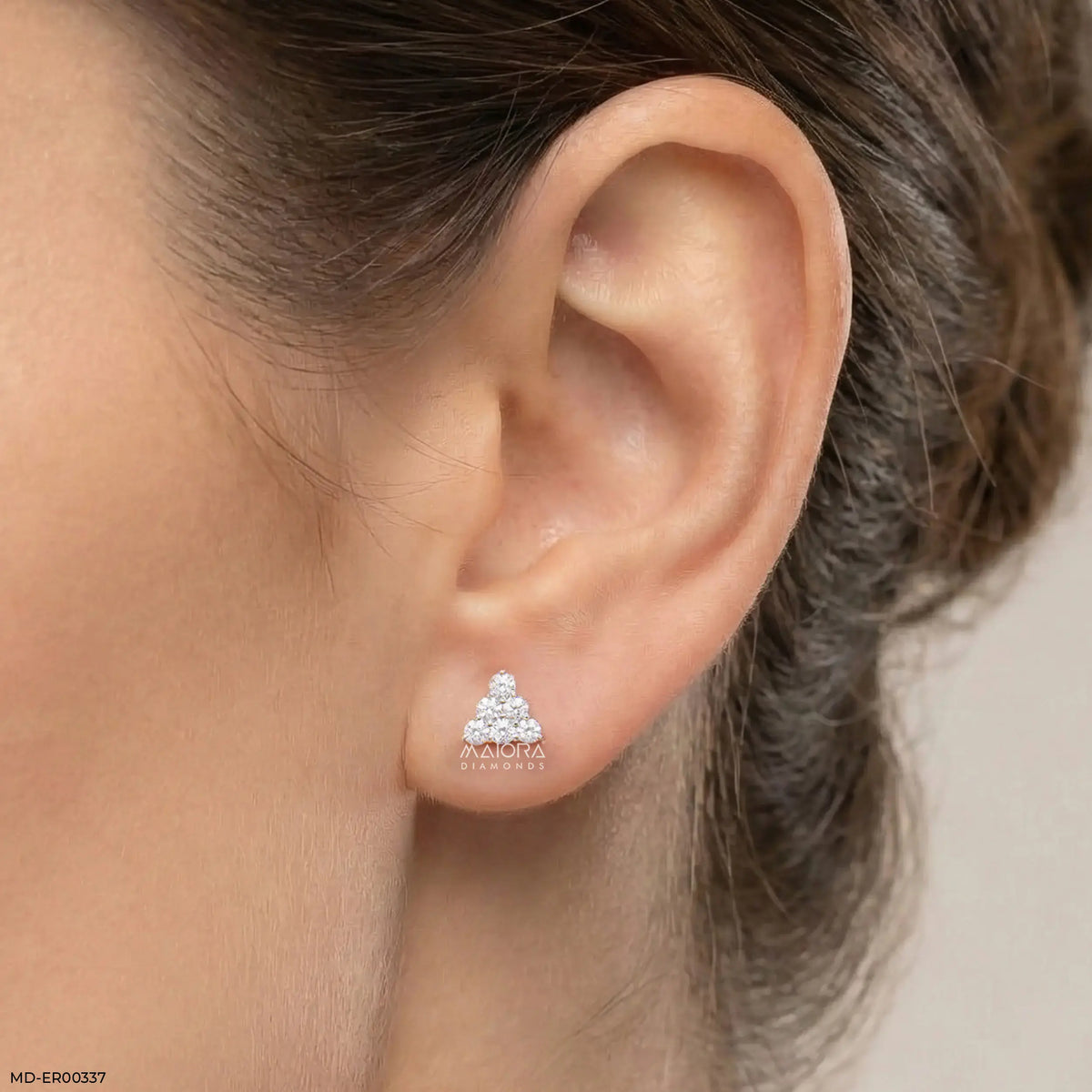 0.35 Carat Aurora Diamond Triangle Lab Diamond Studs