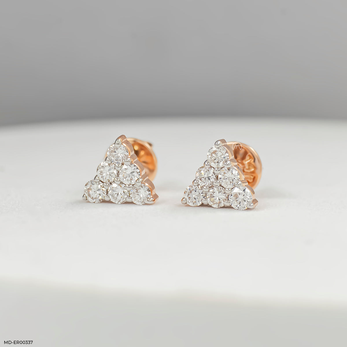 0.35 Carat Aurora Diamond Triangle Lab Diamond Studs