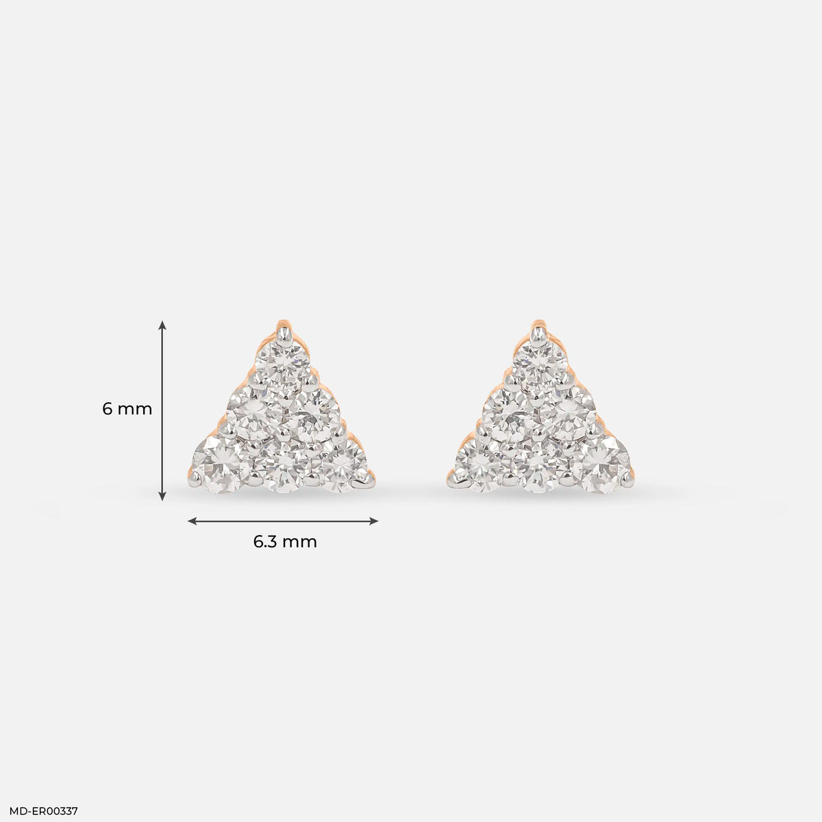0.35 Carat Aurora Diamond Triangle Lab Diamond Studs