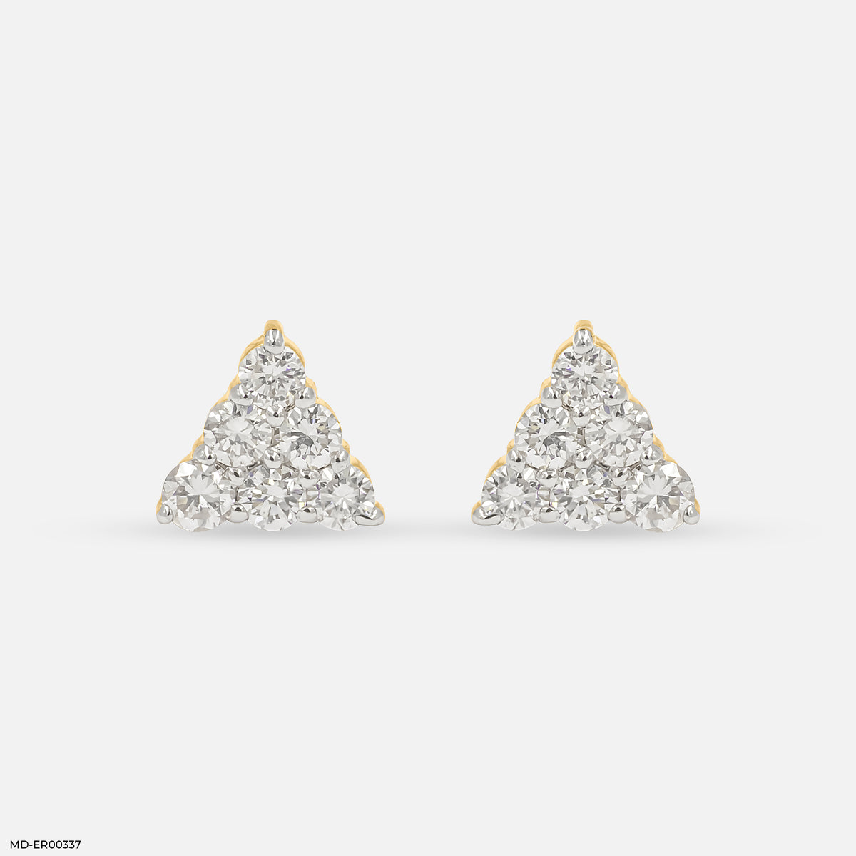 0.35 Carat Aurora Diamond Triangle Lab Diamond Studs