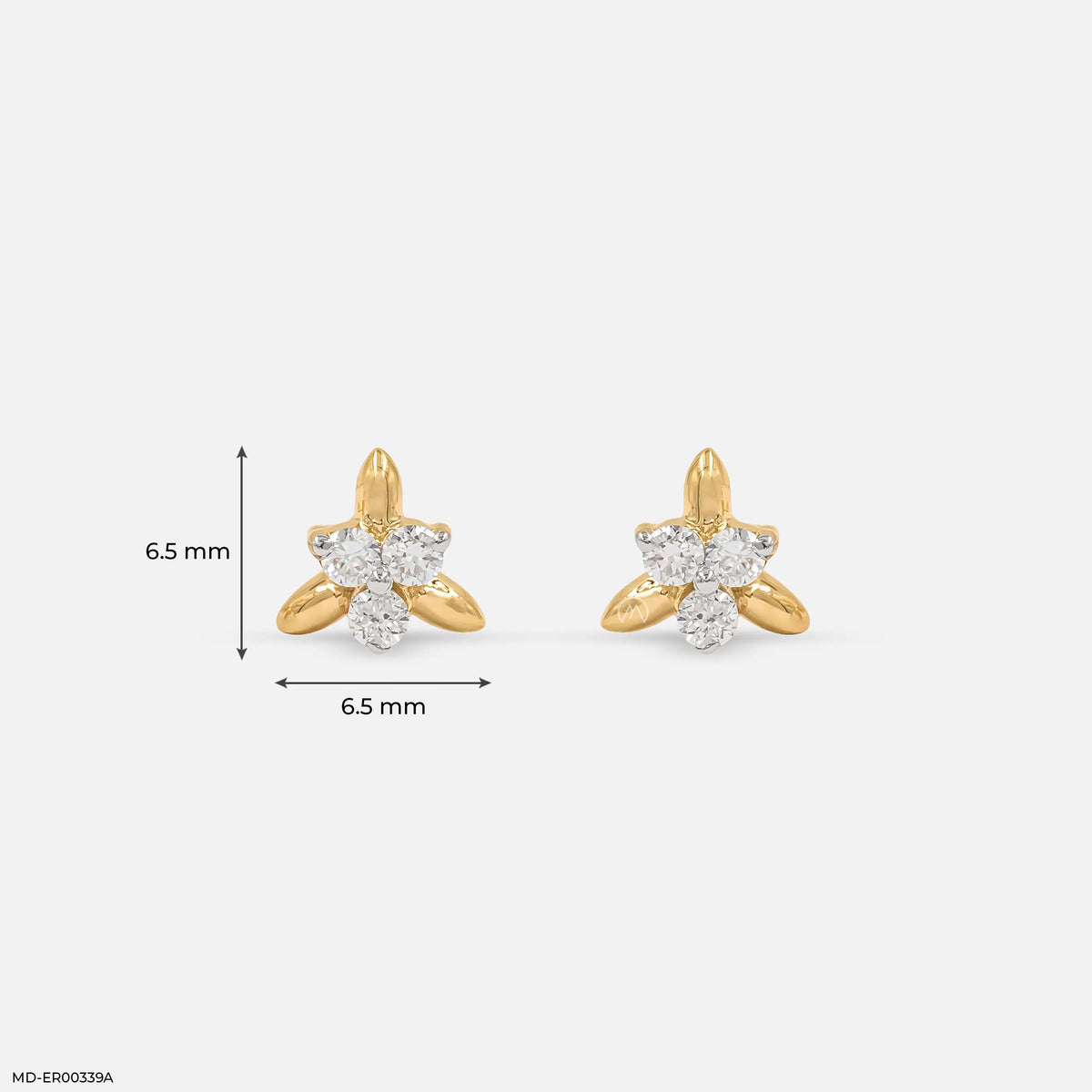 0.15 Carat Glimmering Clover Lab Diamond Studs