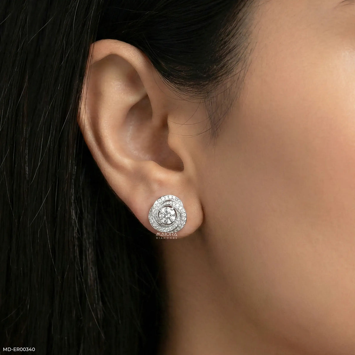 1.35 Carat Stellar Whirlwind Lab Diamond Studs
