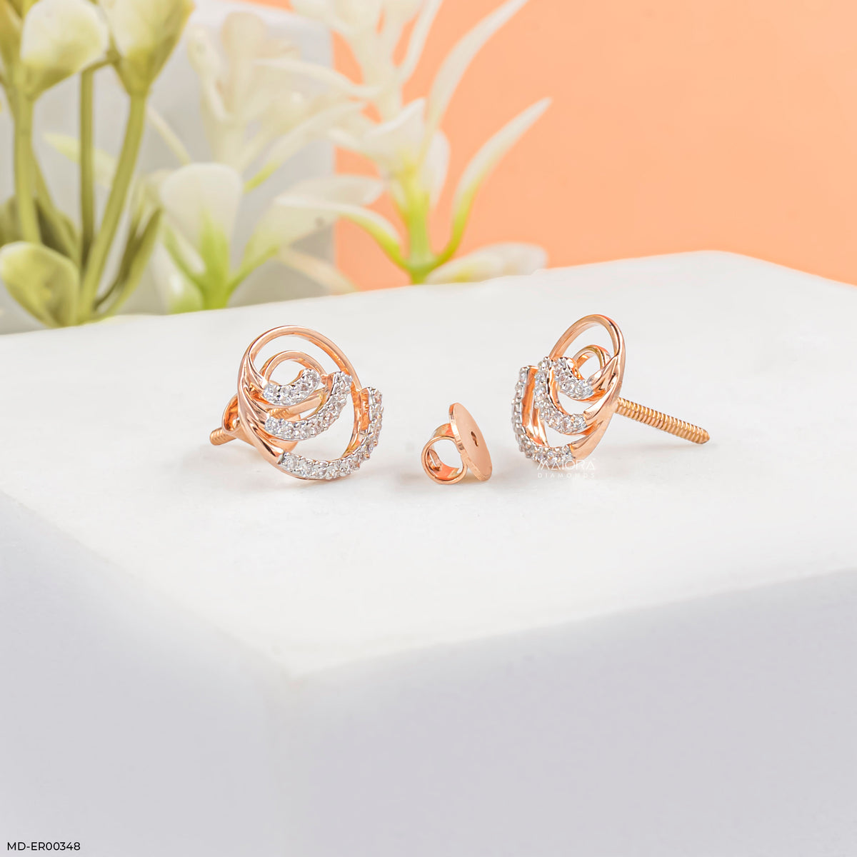 0.20 Carat Celestial Spiral Lab Diamond Earrings