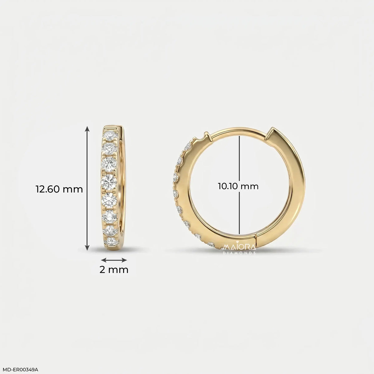 Minimalist Arc Diamond Bali Earrings
