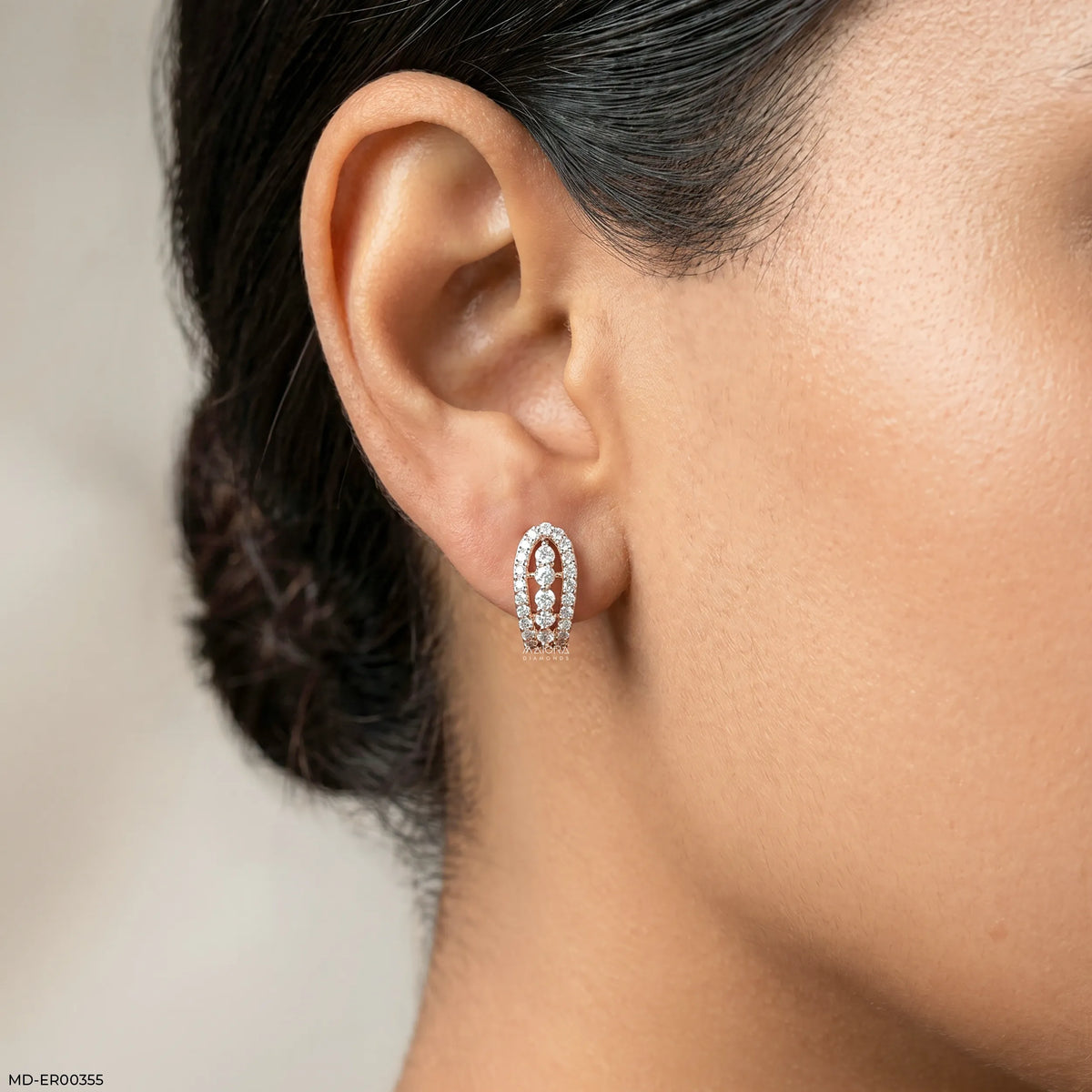 0.55 Carat Dazzling Luxe Hoop Bali Diamond Earrings