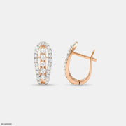 0.55 Carat Dazzling Luxe Hoop Bali Diamond Earrings