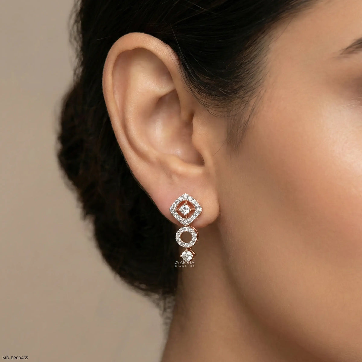 Quadro Studs Diamonds Earrings