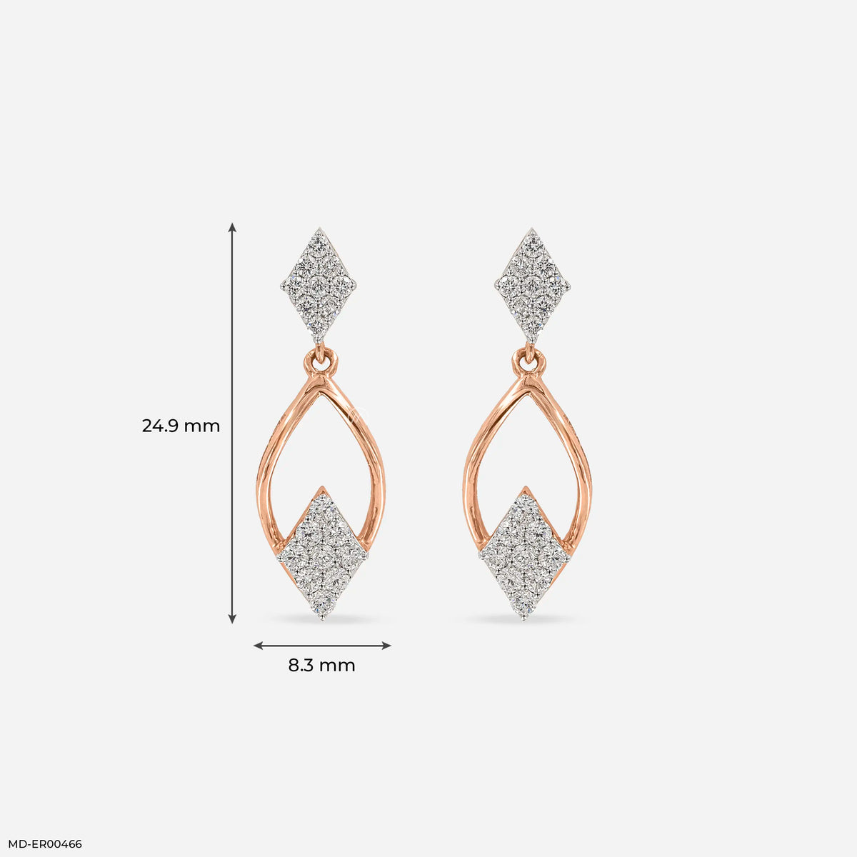 0.5 Carat Diamond Drop Lab Diamond Earrings