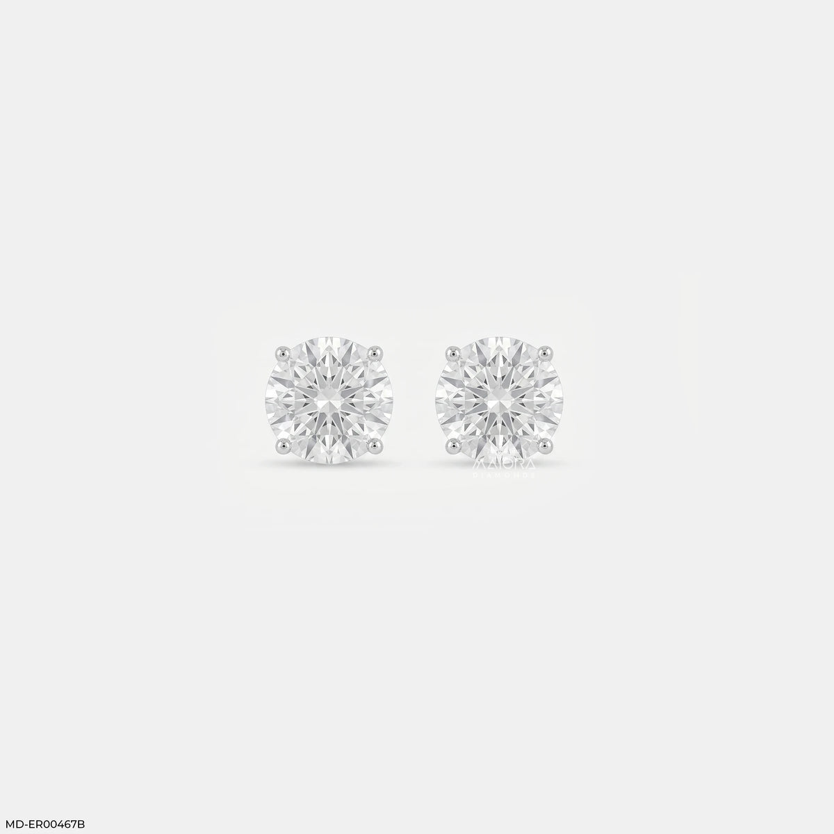 0.8 Carat Triangle Pave Lab Diamond Studs