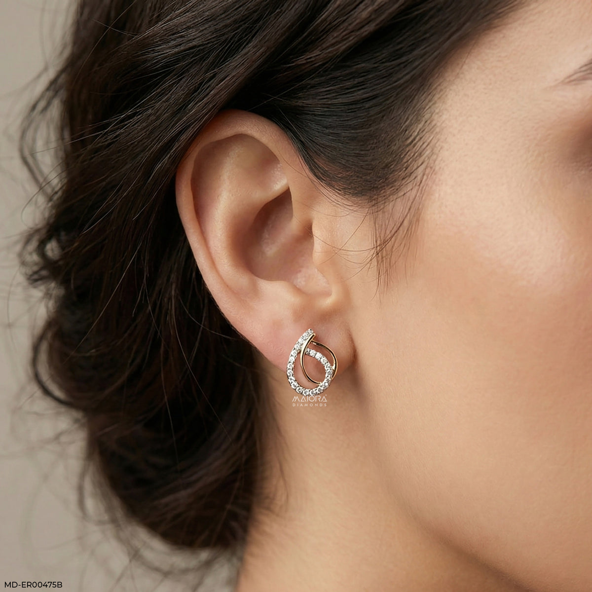 0.25 Carat Infinite Orbit Lab Diamond Studs Earrings