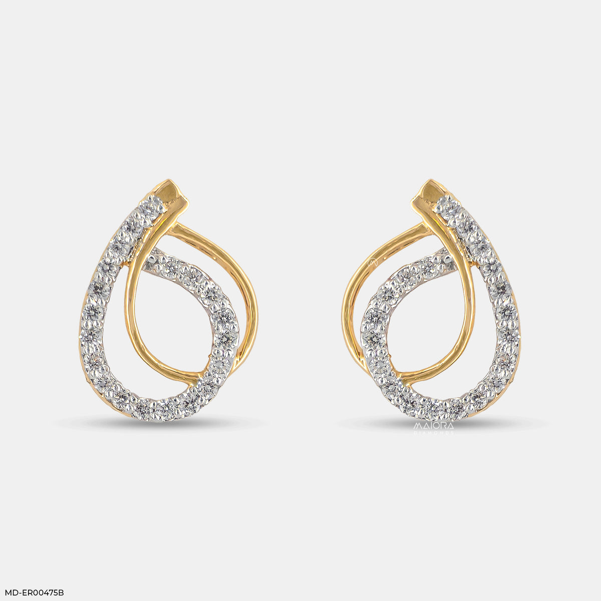 0.25 Carat Infinite Orbit Lab Diamond Studs Earrings