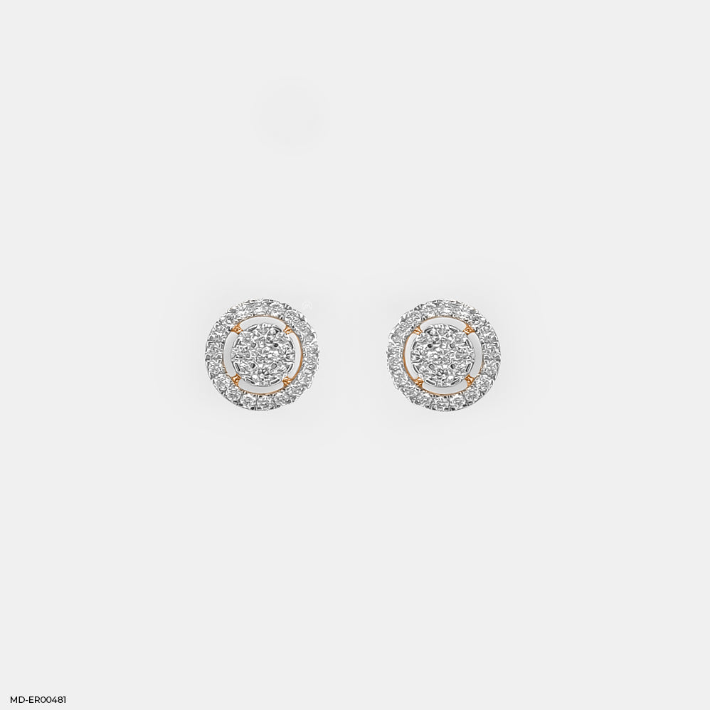 Legacy Halo Cluster Diamond Studs Earrings