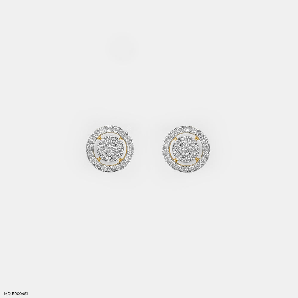 Legacy Halo Cluster Diamond Studs Earrings