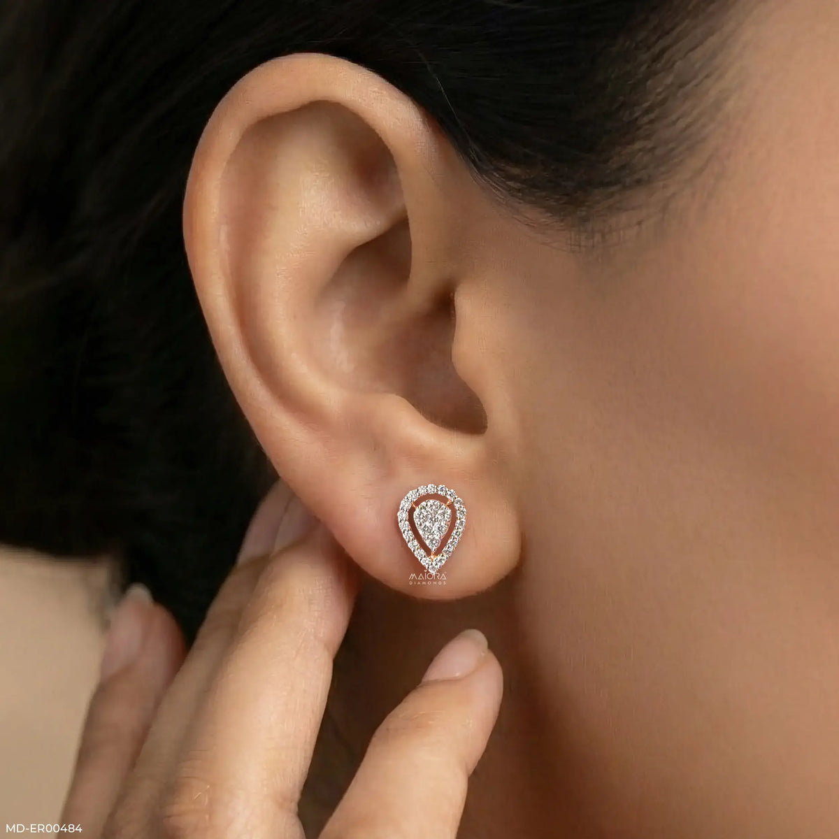 0.50 Carat Simple Posy Lab Diamond Earrings