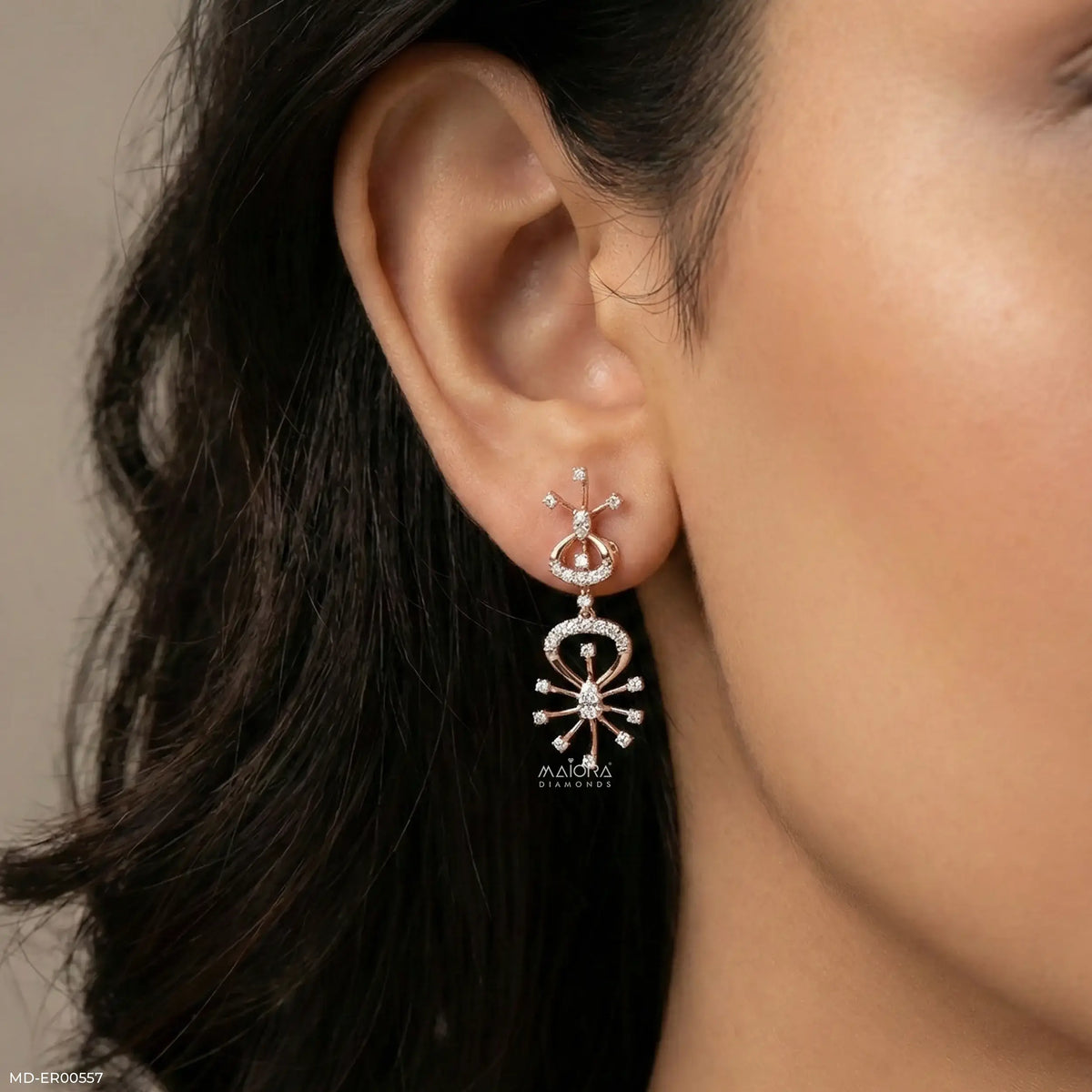 Sparkling Trap Diamond Earrings